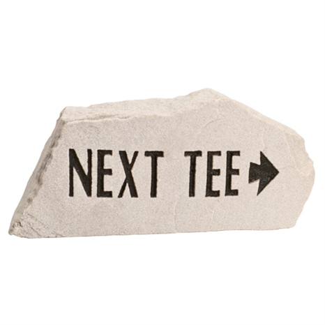 Direction sign - "next tee" - greystone
