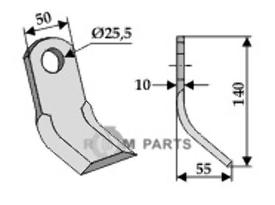 RDM Parts Y-mes passend voor OMARV CL00309