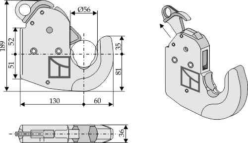 Automatic hook for lower links - Cat. lI