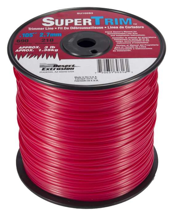 Trimmer line supertrim™ round red .105" / 2.7mm