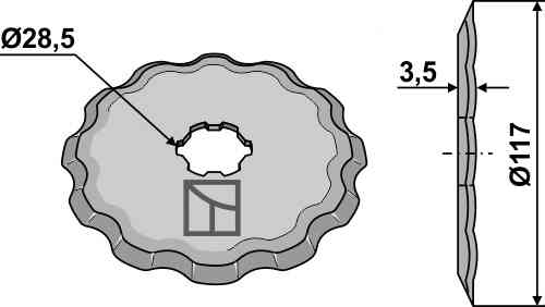 Cutter blade fitting for Geringhoff 501060