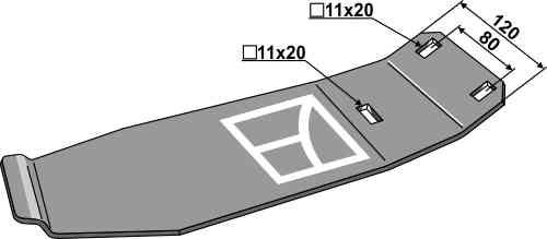 Skid fitting for Kuhn 55911400