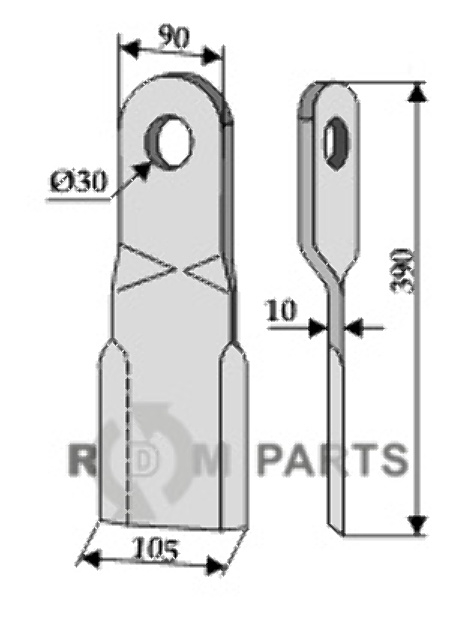 RDM Parts Comminution blade, left model