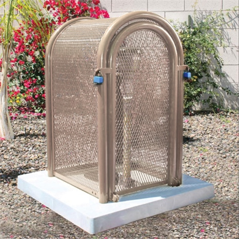 Hinged w/gate enclosure - 16x48x18 tan