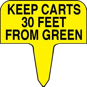 Sign - keep carts 30ft from green