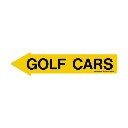 Decal - left golf cars yellow/black
