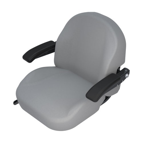 Seat - light grey deluxe w/arms & track set