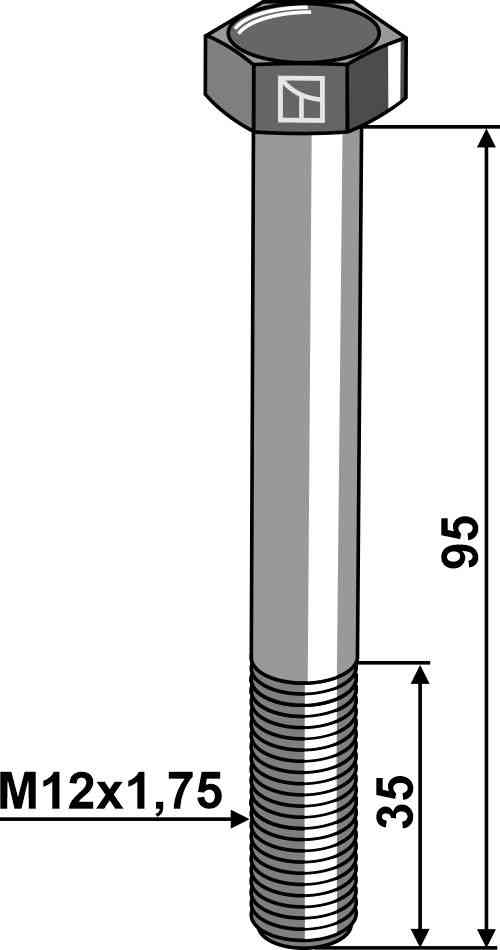 Hexagon bolt M12 without nut