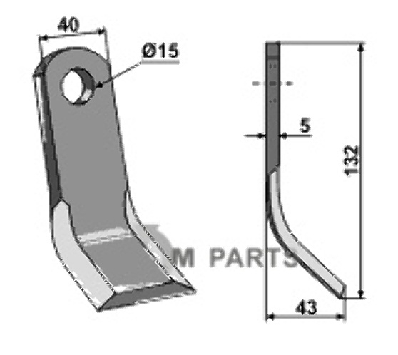 RDM Parts Y-klinge egnet til Noremat 103039