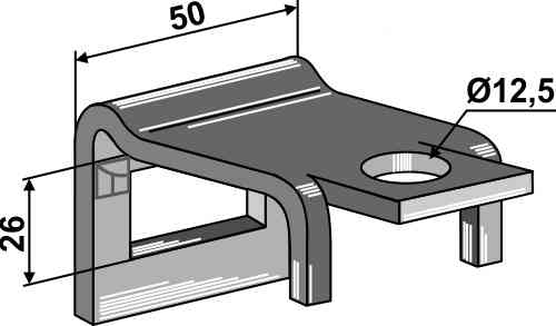 Clamp for  tine 32 x 12