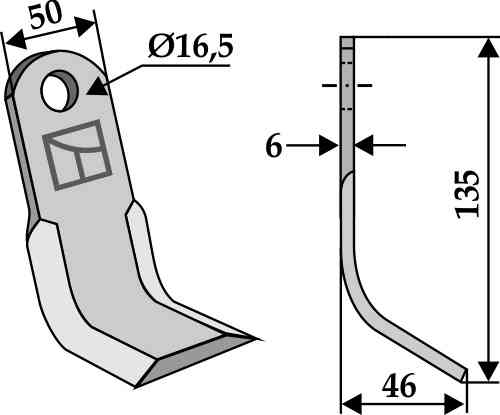 RDM Parts Y-klinge egnet til Humus 59092385