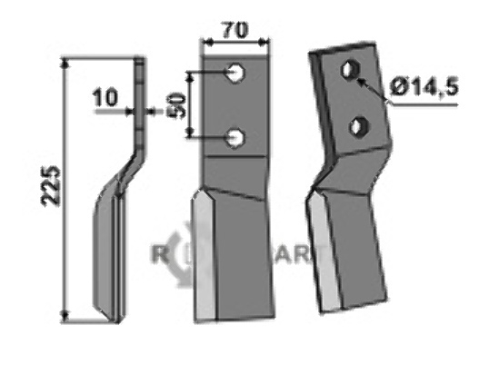 Rotary tine, left model