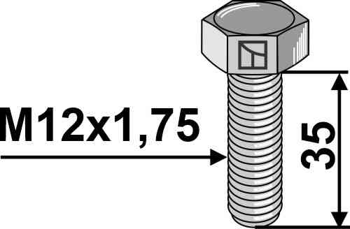 Hexagon bolt M12 without nut