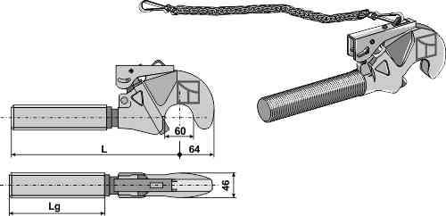 Oberlenker-Fanghaken M30x3