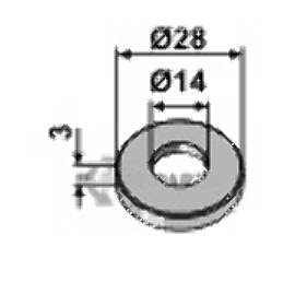 Skive Ø28x3xØ14 63-epo-82 Skive Ø28x3xØ14 63-epo-82