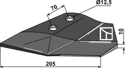 Replacement wings - left fitting for Lemken Thorit 3374429