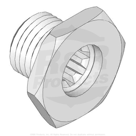 Nut - splined lh thrd .812 long
