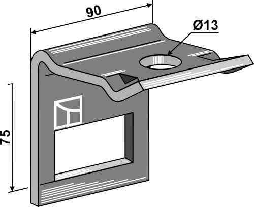 Clamp for tine 60 x 12