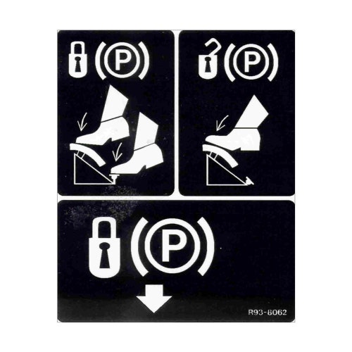 Adhesivo - freno de estacionamiento