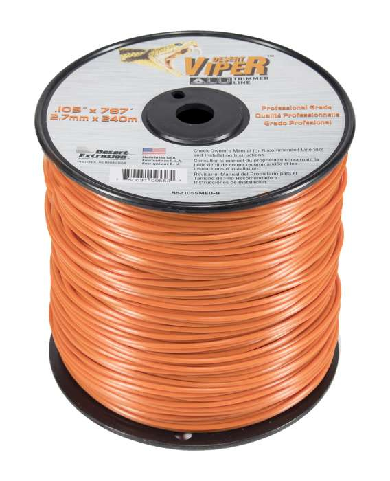 Trimmer line desert viper alu - medium spool orange .105" / 2,7 mm 787' / 240 m