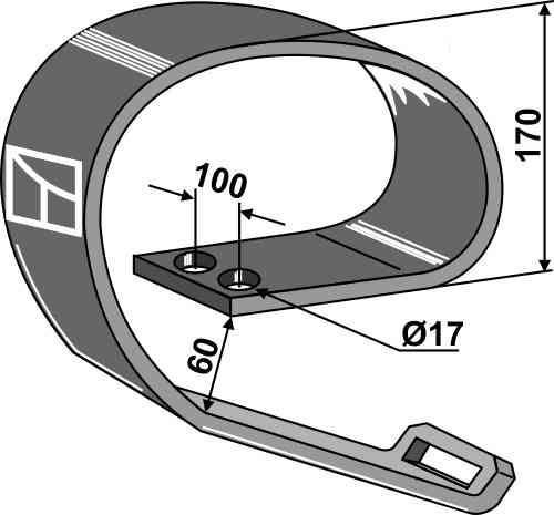 Blattfeder - 150 x 10 geeignet für Kongskilde 101155031