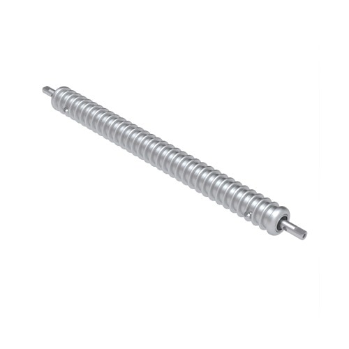Roller - grooved machined solid aluminum