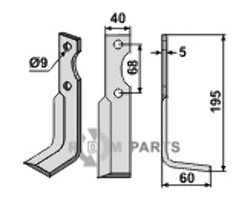 Freesmes, rechtse uitvoering passend voor Benassi Z4 - 6CM004 Freesmes, rechtse uitvoering passend voor Benassi Z4 - 6CM004