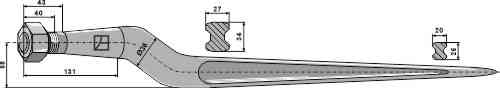 Silage tine 815 fitting for van Lengerich 69.617