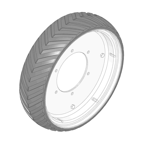 Wheel kit - 16x4-12 semi-pneu