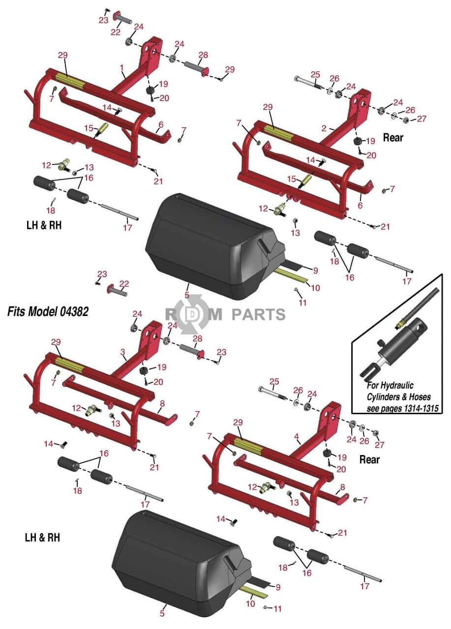 Replacement parts for Toro 3200 Pull frame & Basket
