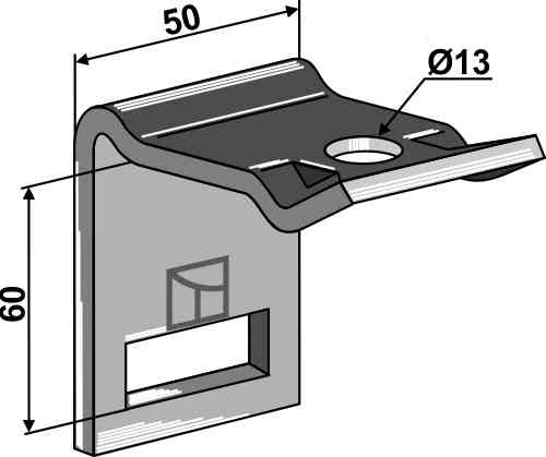 Houder voor tand 32 x 10