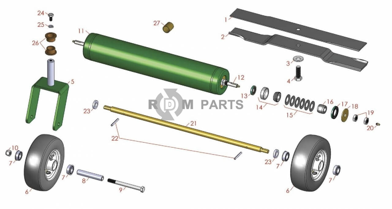 Replacement parts for Ransomes AR250 Rotary Deck