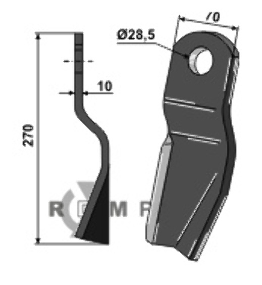 RDM Parts Klepel - rechts