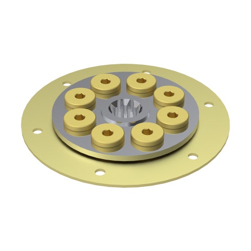 Coupler- spring - flywheel