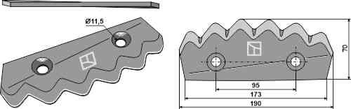 Food mixer knives, right fitting for van Lengerich 78363