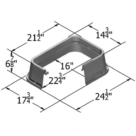 Carson valve box 1220 extension - 6" black
