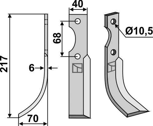 Fräsmesser, linke Ausführung geeignet für Benassi S.308 - 6CM0114