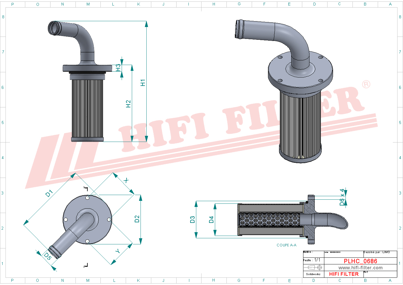 Hydraulic filter passend voor merlo 087977