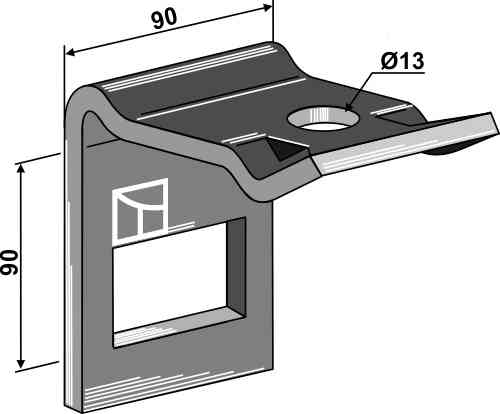 Clamp for tine 60 x 12