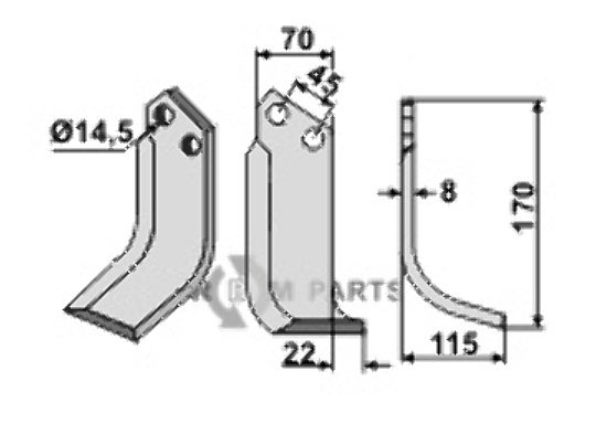Blade, right model Blade, right model