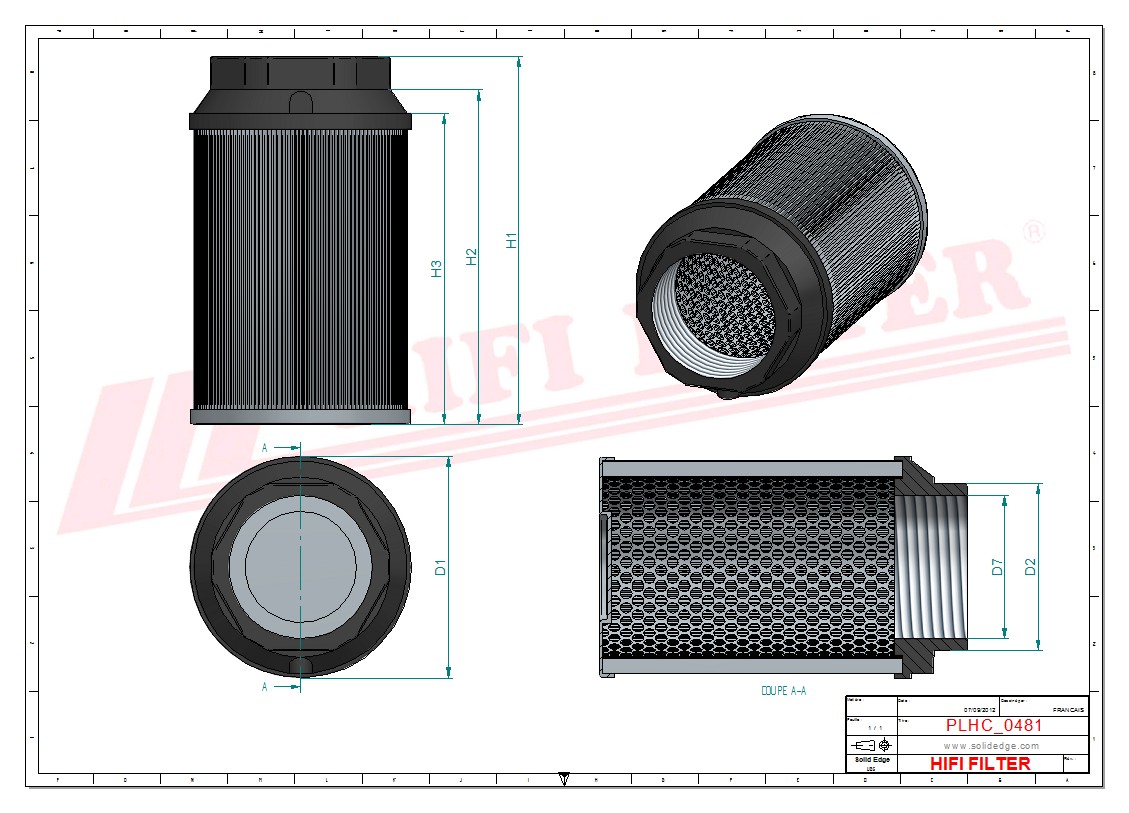 Hydraulic filter passend voor gem-fa ems 300