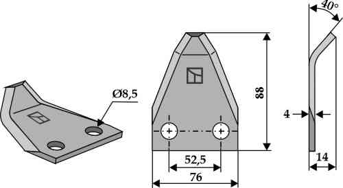 Food mixer knives fitting for Duks 45.05.594