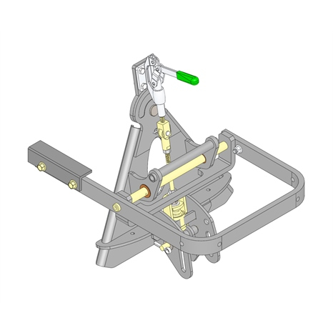 Hitch assy - rear - triangular - fits drag mat