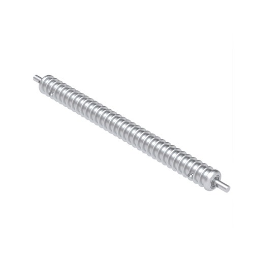 Roller - grooved machined solid aluminum