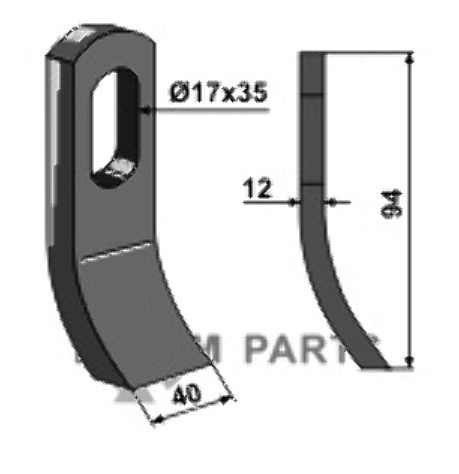 RDM Parts Flail fitting for Ferri 0901139