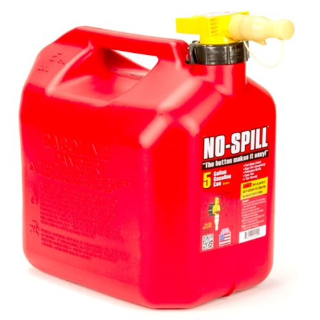 No-spill poly gas can - 5.0 gal - red