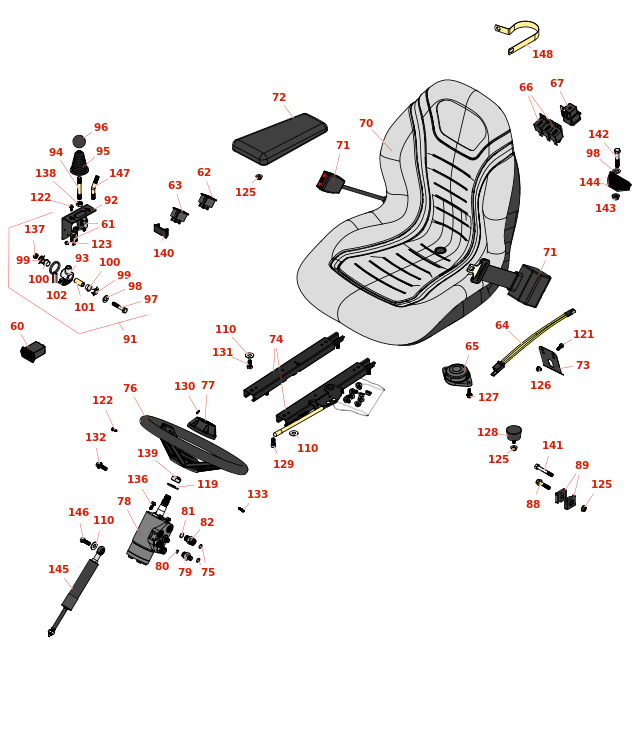 Toro Greensmaster TriFlex 3400 Seat & Steering Toro Greensmaster TriFlex 3400 Seat & Steering