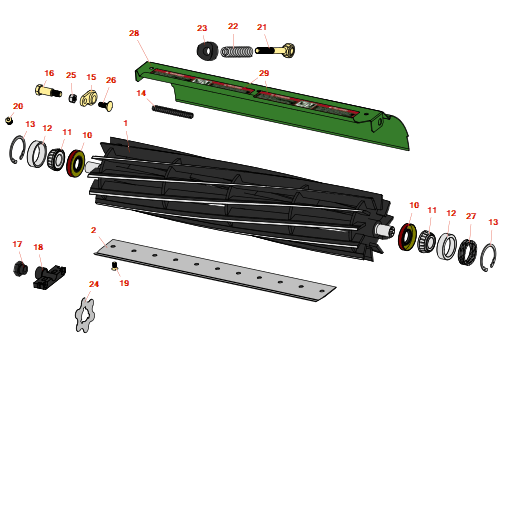 John Deere 8000A E-Cut Hybrid Reel Mower Cutting Unit