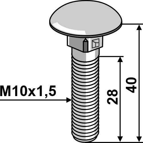Saucer-head screw - galvanized