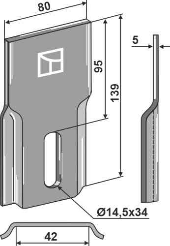 Abstreiferblech für packerwalzen 51-f100